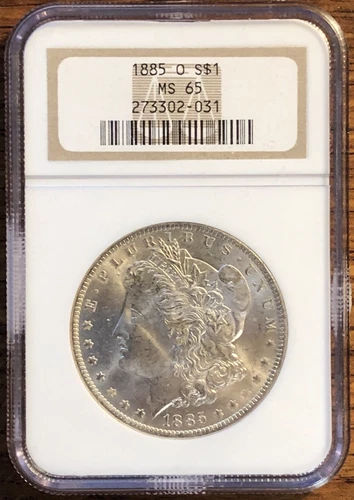 1885 O Morgan Silver Dollar - NGC MS 65