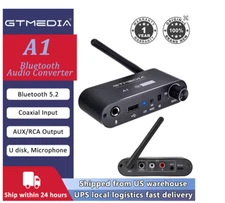 GTMEDIA A1 Wireless Bluetooth Digital to Analog Audio Converter USB Coaxi