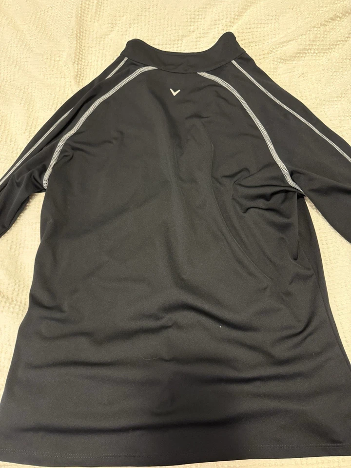 Mujer Callaway Golf 1/4 Cremallera Manga Larga Negro Talla Grande Foto 4 de 4