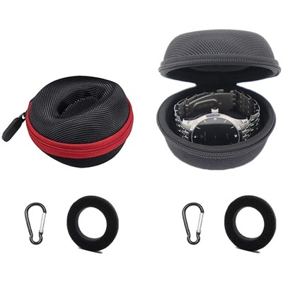 Qanye 2 Stück Runde Tragbare Uhrenbox, Portable Single Watch Travel Case, Uhr...