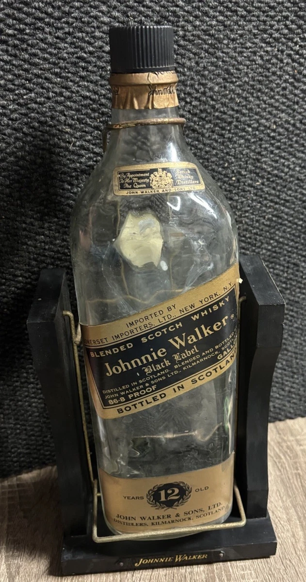 Rare Vintage Johnnie Walker Black Label One Gallon Swing Cradle