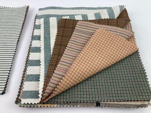 Homespun Cotton Plaids Checks Stripes Houndstooth (50) Assorted 10" Squares #5 - Picture 5 of 12