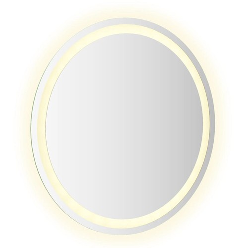 LED Bathroom Mirror 60 cm Round USB Waterproof Glass IP65 Ambient Light 3279 - Picture 4 of 11