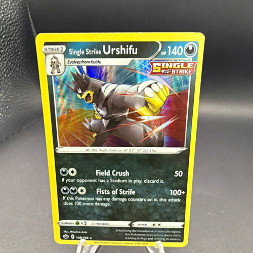 Single Strike Urshifu 108/163 Battle Styles Holo Rare English 2021 140HP