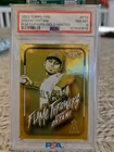 2022 Topps Fire #FT-8 Shohei Ohtani Flame Throwers Gold Minted PSA 8