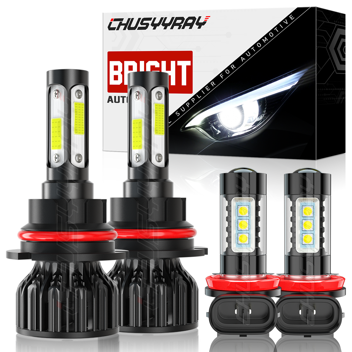 For Nissan Pathfinder 2005-2011 2012 LED Headlight Hi/Lo Beam + Fog Light Bulb