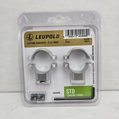Leupold Standard Scope Rings 1'' High Silver 49905