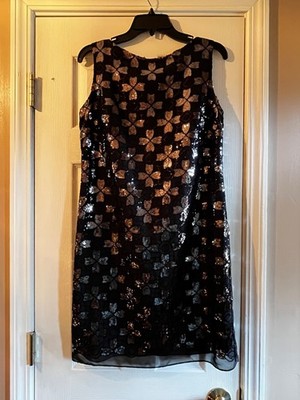 Milly of New York New With Tags Black Sequened Party Dress Size 6 GORGEOUS