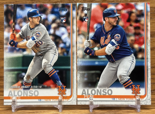 PETE ALONSO Rookie + Rookie Debut LOT | 2019 Topps Series 2 New York METS RC