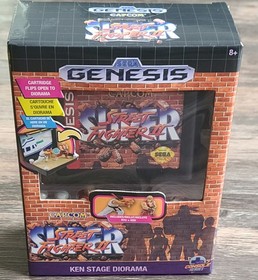 Sega Genesis Console Heroes Street Fighter Ken Stage DIORAMA 2025 NIB