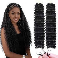 Curly Feather Miracle Knots Crochet Human Hair Feeling 18 Inch 100 Strands In...