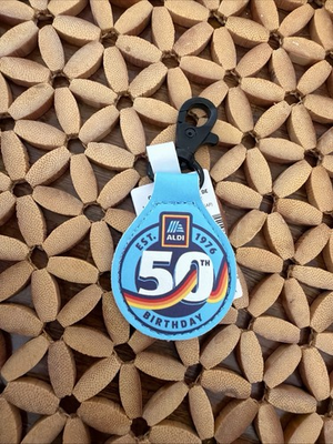 #ad Aldi Limited Edition 50Th Birthday Quarter Keeper Coin Holder ClipKeychain 2026 $6.00