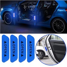 4x Blue Reflective Car Door Open Sticker Safety Warning Tape Decal 4x Blue Reflective Car Door Open Sticker Safety Warning Tape Decal