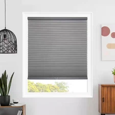 Cut-To-Size Montana Dark Grey Cordless Light Filtering Polyester Cellular Shades