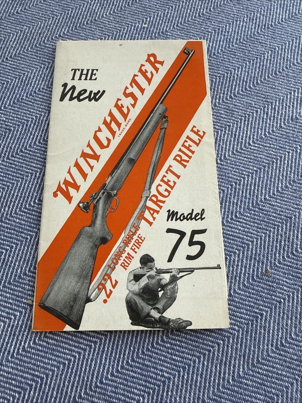 Vintage Winchester .22 Target Rifle Model 75 Brochure Original