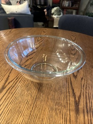 Pyrex 325 2.5 L Made In USA Clear Glass Nesting Bowl USED