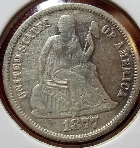 1877 Seated Dime Full Liberty Exact Coin Fast Shipping