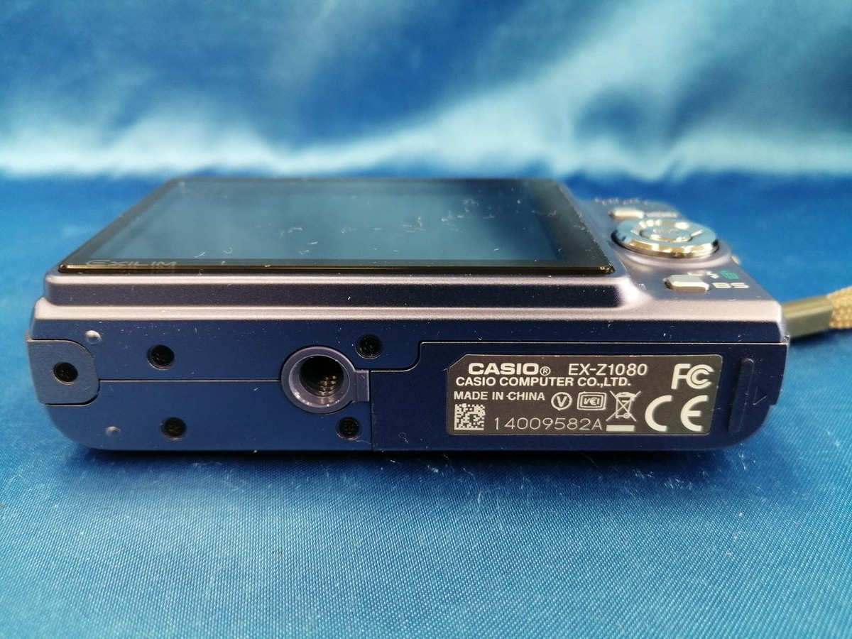 Casio Exilim Zoom EX-Z1080 Blue 10.1MP Compact Digital Camera From