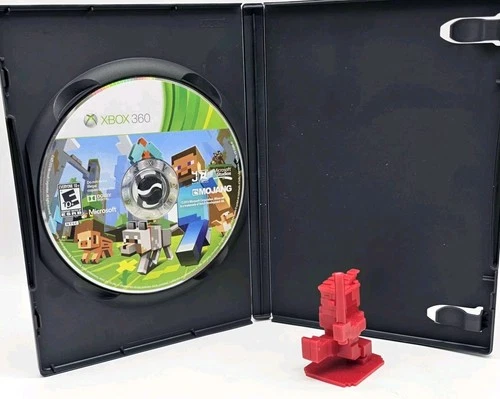 Minecraft Xbox 360 Edition Game Disc Only with Red Steve Bonus Figure