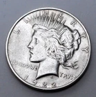 1922-P Peace Dollar Silver US Coin, $1.00, As Pictured, NO RESERVE $