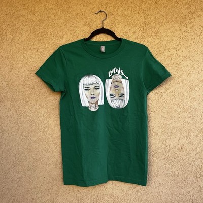 Lucius Autographed American Apparel Green Band Tee Shirt Size Large
