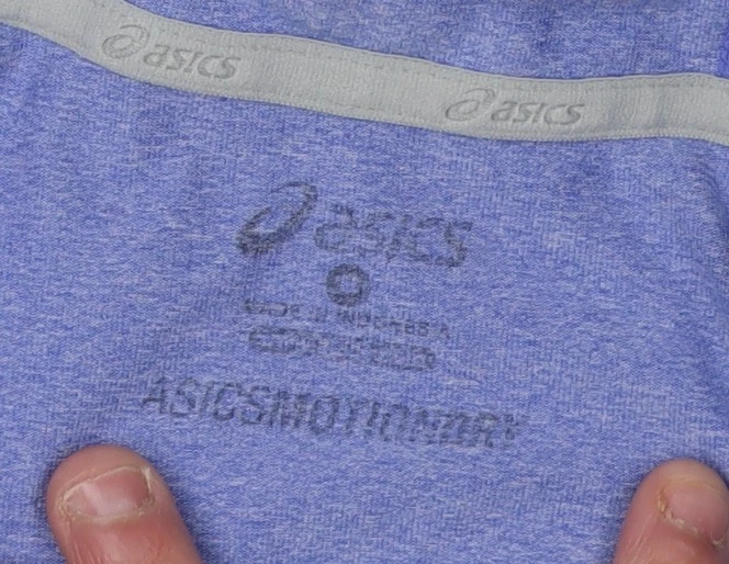 Asics Women's Blue Pullover Hoodie S, Sporty & Stylish - Image 3 of 4