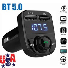 In Car Bluetooth FM Transmitter Radio MP3 Wireless Adapter Car Kit USB Charger 2