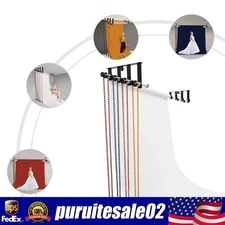 Photography Backdrop Support System Wall Mount Studio Background Holder 4 Roller
