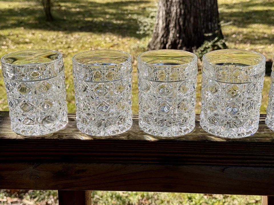 UNO RARO DIFÍCIL DE ENCONTRAR Baccarat Cristal Pesado Diamantes Whisky Rocks Vidrio Foto 3 de 4