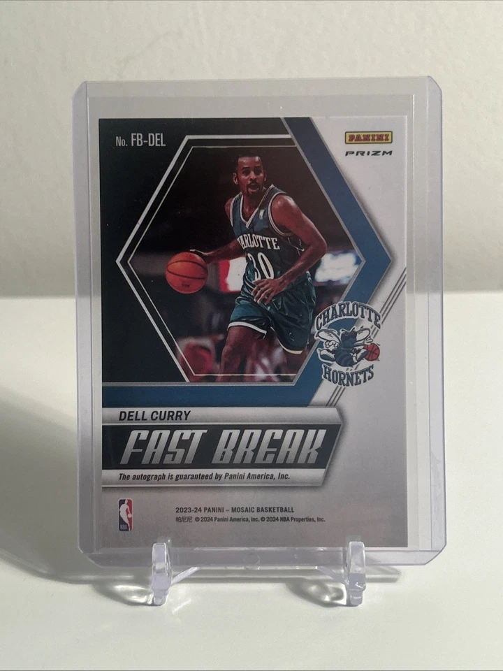 2023-24 Panini мозаика - автографы быстрый завтрак Dell Curry #FB-DEL (AU) - Изображение 2 из 2