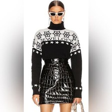 Loewe 2019 collection snowflake intarsia turtleneck pullover sweater S