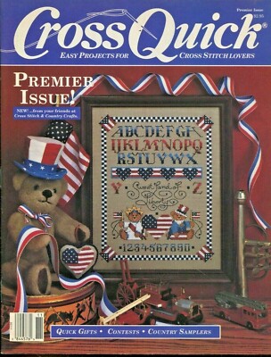 Cross Quick Cross Stitch Patterns Magazine Premier Issue 1988