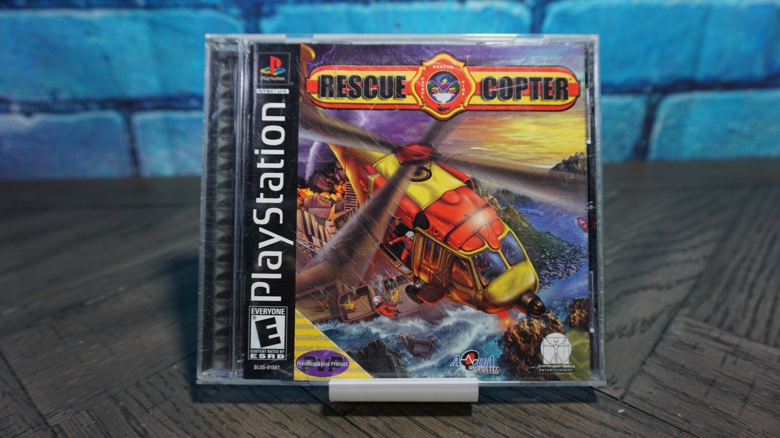 Rescue Copter (Sony PlayStation 1 PS1, 2002) Game, Case, and Instruction Manual