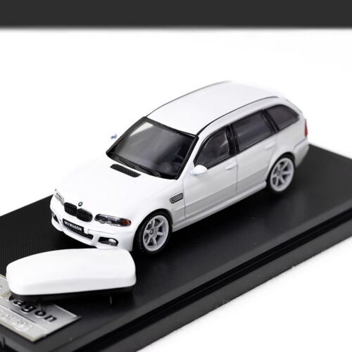 Modellino auto SH 1/64 BMW E46 M3 Wagon bianco pressofuso collezione giocattolo - Foto 2 di 5
