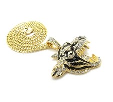 Collar Para Hombre Y Mujer Con Colgante De Cabeza De Tigre Y Leopardo, Acero Inoxidable Con Circonios – Cadena De 75 Cm