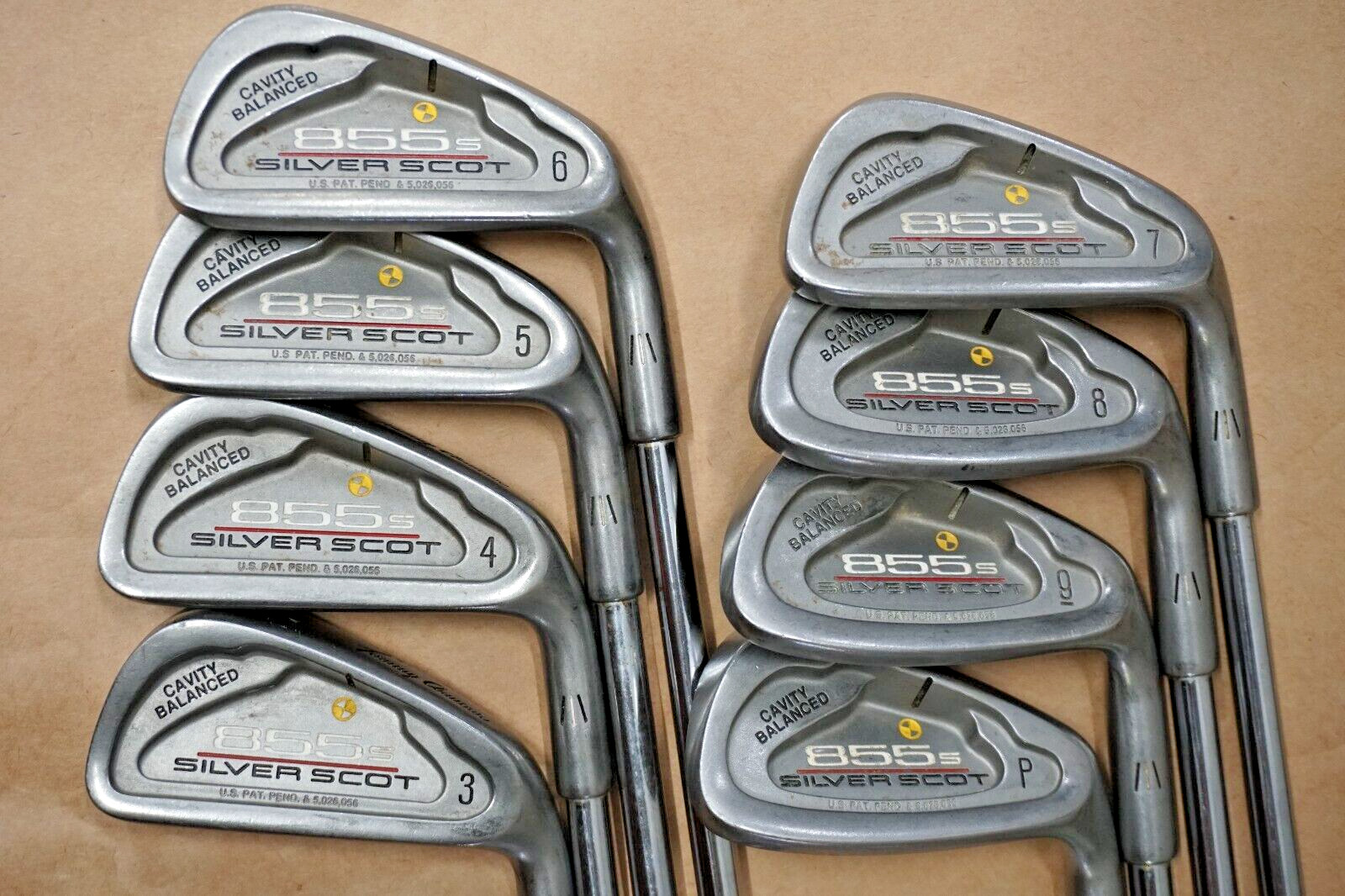 Tommy Armour 855s Silver Scot Iron Set 3,4,5,6,7,8,9,PW, Matched, Steel, Regular