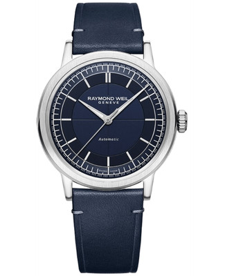 New Raymond Weil Millesime Automatic Blue Dial Men's Watch 2925-STC-50001