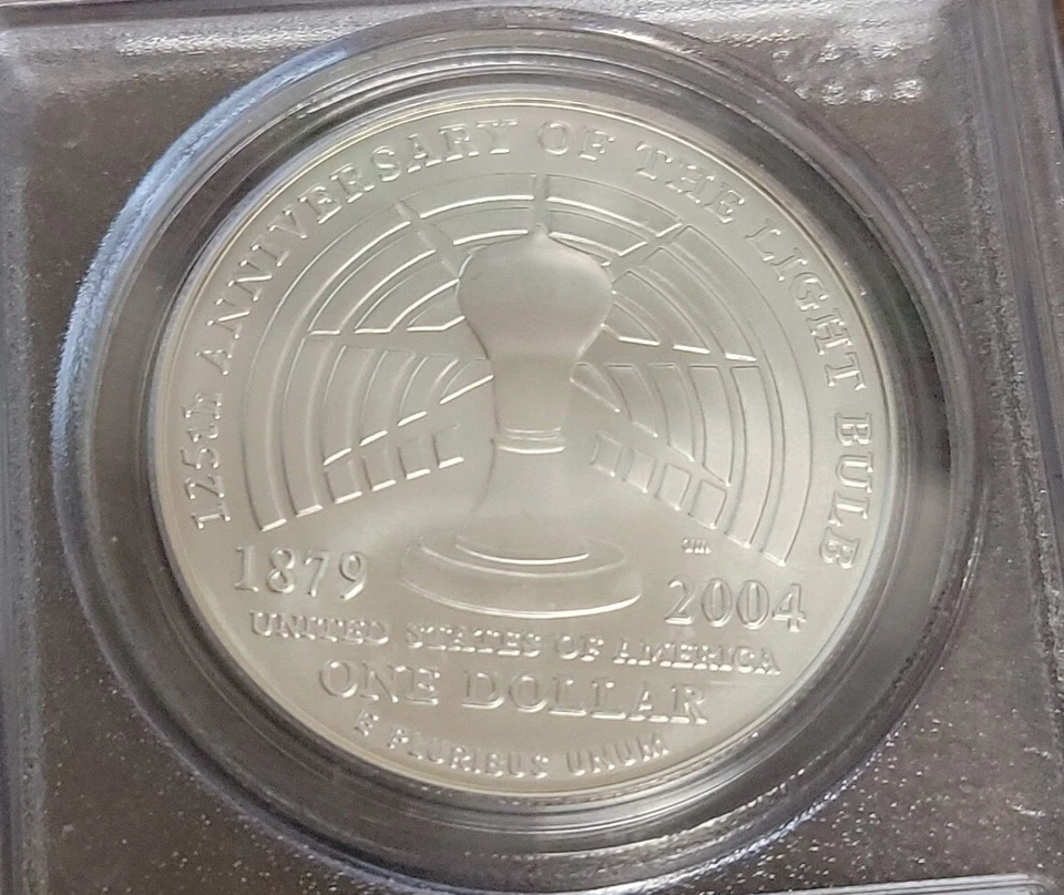 2004 P Thomas Alva Edison Commemorative Unc. Silver Dollar - PCGS MS69 - Image 4 of 4