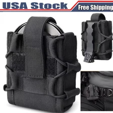 Open-Top Hing Handcuff Holster Pouch Fit Asp / Law Enforcement Chain Cuff Holder