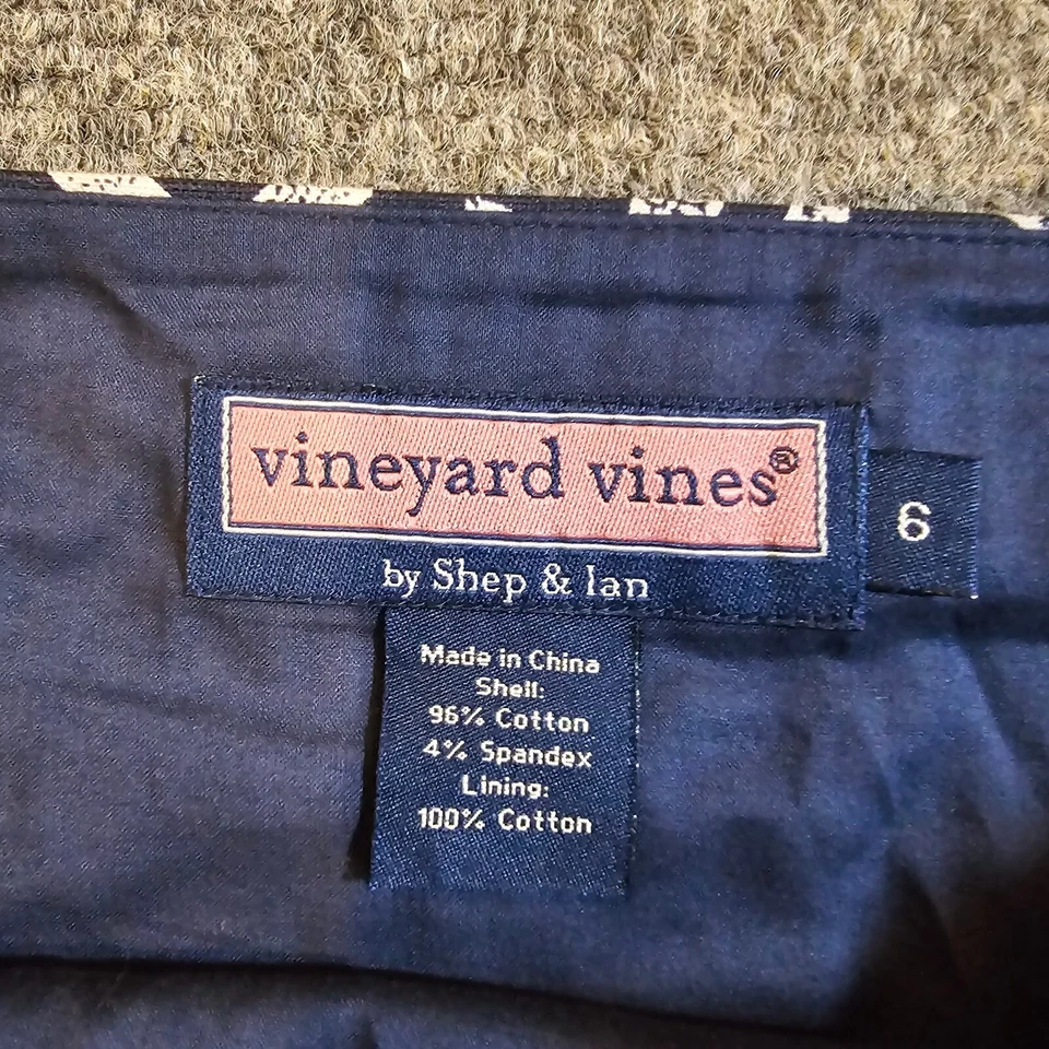 Falda para mujer Vineyard Vines 6 estrellas de mar azules envolvente frontal corta línea media informal Foto 4 de 4