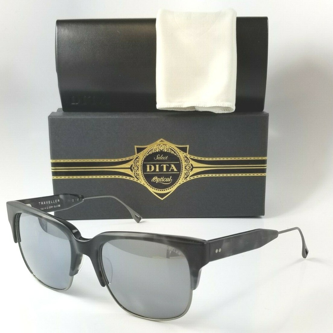 DITA サングラス TRAVELLER 19014-C-GRY-SLV-55 Amazon.com: Dita TRAVELLER 19014-C-GRY-SLV-55 Sunglasses Matte