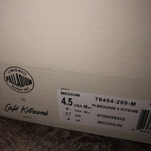 Palladium Pallabrousse X Café Kitsune Paris Woodlin Boots 4.5M 6W 37 NEW - Picture 17 of 17