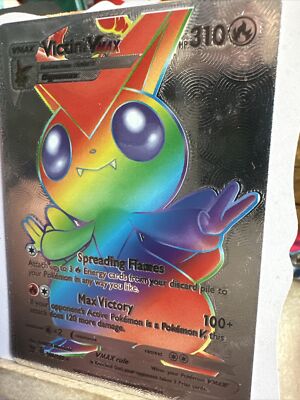 Victini VMAX- Rainbow Silver Foil🔥Fan Art🔥NM | eBay