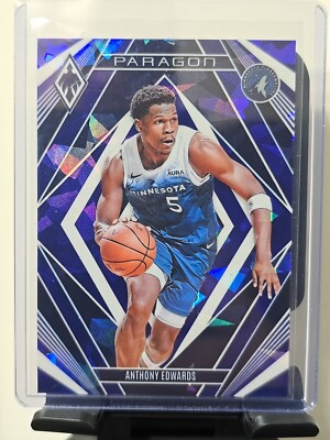 2023-24 Panini Phoenix ANTHONY EDWARDS Paragon BLUE ICE PRIZM T-Wolves #9