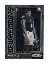 2022 Prizm Football  MALIK WILLIS RC Silver Prizm New Recruits -TITANS- #NR-3