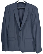 CALVIN KLEIN Suit Jacket Size 2XL 44L Navy Blue Infinite Slim Fit NWOT