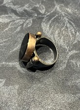 Silver Men Ring With Black Onyx