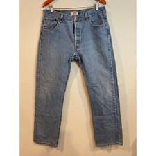 Levi's 501 Light Wash Button Fly Jeans Sz 36x34