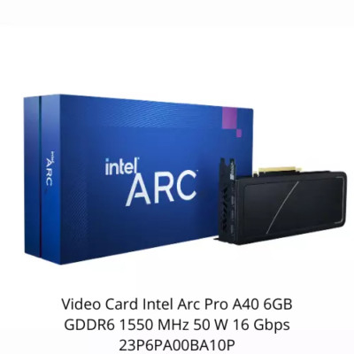 Video Card Intel Arc Pro A40 6GB GDDR6 1550 MHz 50 W 16 Gbps 23P6PA00BA10P