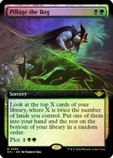 MTG FOIL Pillage the Bog Extended Art  - Outlaws of Thunder Junction #359